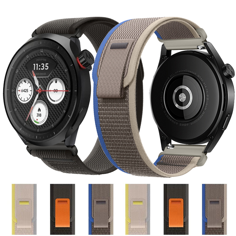 Motorola Smartwatch Accessories - Bracelet en Nylon tressé élastique 20/22mm