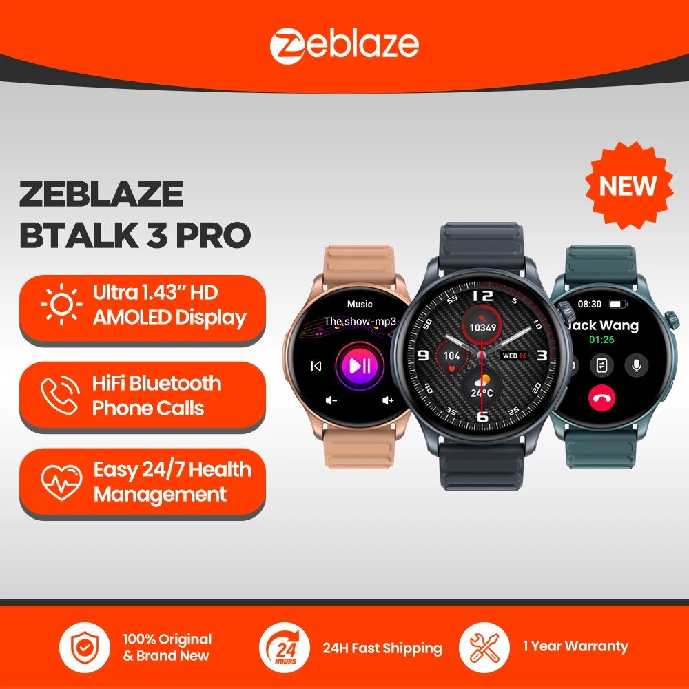 Smartwatch X2 - Nouveau Zeblaze Btalk 3 PRO 1.43