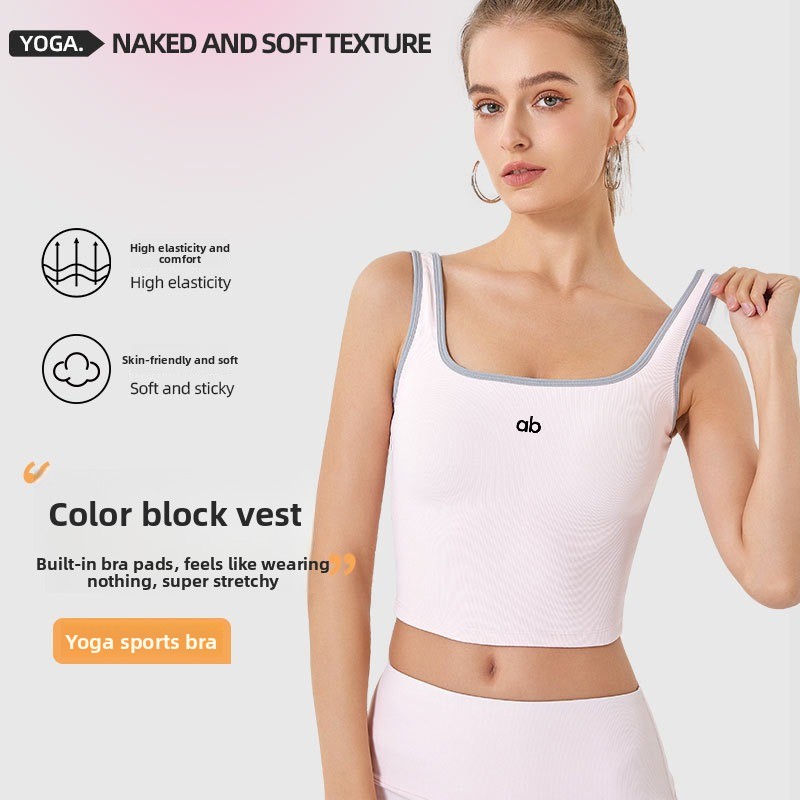 Rugged Sport Strap - Débardeur de yoga côtelé pour femmes,