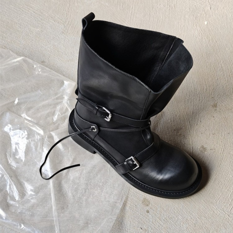 Bottes mi-mollet à boucle rétr - Leather Classic Strap avis et prix